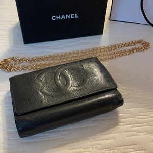 Chanel Cambon Leather Wallet in preloved condition